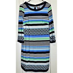 Vince Camuto 12 Multicolor 3/4 Sleeve Sheath Dress